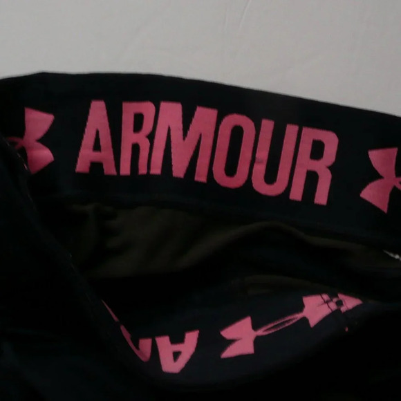 Under Armour Leggings Navy Blue With Gray  Racer Stripe Women's Size S - Picture 4 of 8